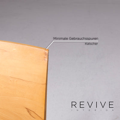 Team 7 Stretto Leder Holz Sessel Stuhl Freischwinger Kernbuche #10901