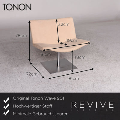 Tonon Wave 901 Stoff Sessel Beige 4x Sessel #10312