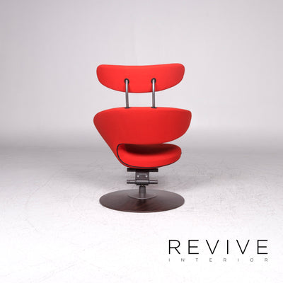 Varier Peel Designer Stoff Sessel Rot inkl. Hocker #9478