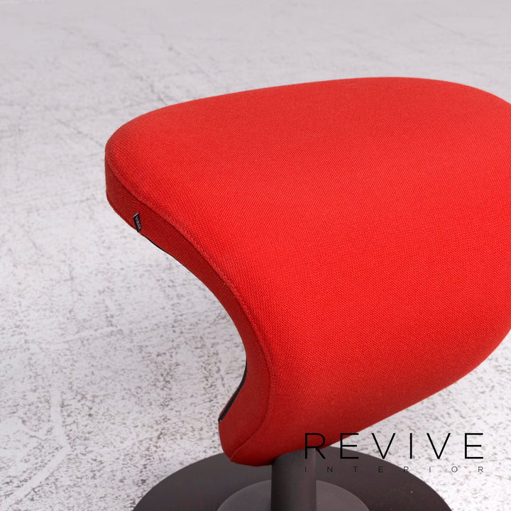 Varier Peel Designer Fabric Armchair Red incl. Stool #9478