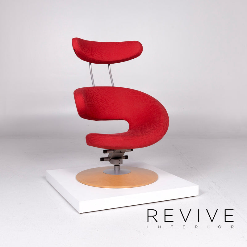 Varier Peel Stoff Sessel Garnitur Rot inkl. Hocker Funktion Lehnenfunktion 