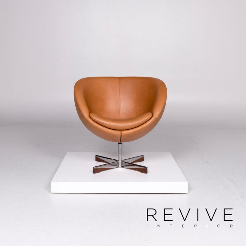 Varier Planet I Leder Sessel Cognac Braun Stuhl Drehbar 