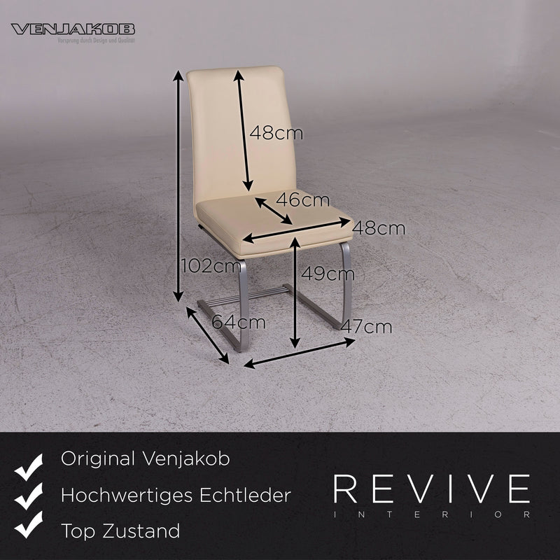 Venjakob Leder Sessel Garnitur Creme Sessel Set 