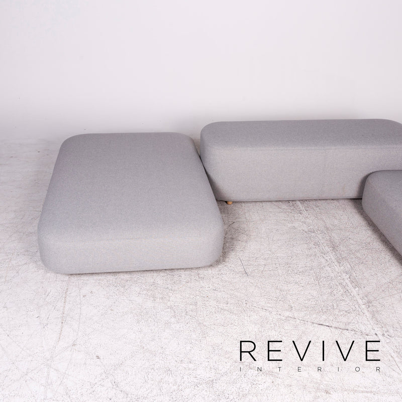 Viccarbe Common Designer Stoff Ecksofa Grau by Naoto Fukasawa Sofa Couch Elemente Schlafsofa Funktion 