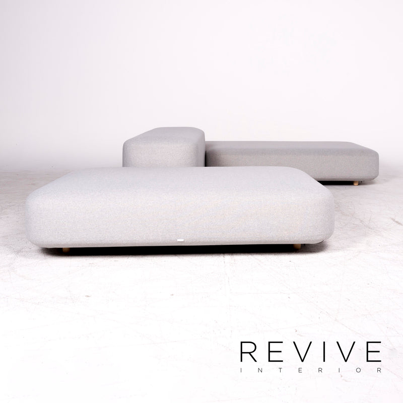 Viccarbe Common Designer Stoff Ecksofa Grau by Naoto Fukasawa Sofa Couch Elemente Schlafsofa Funktion 
