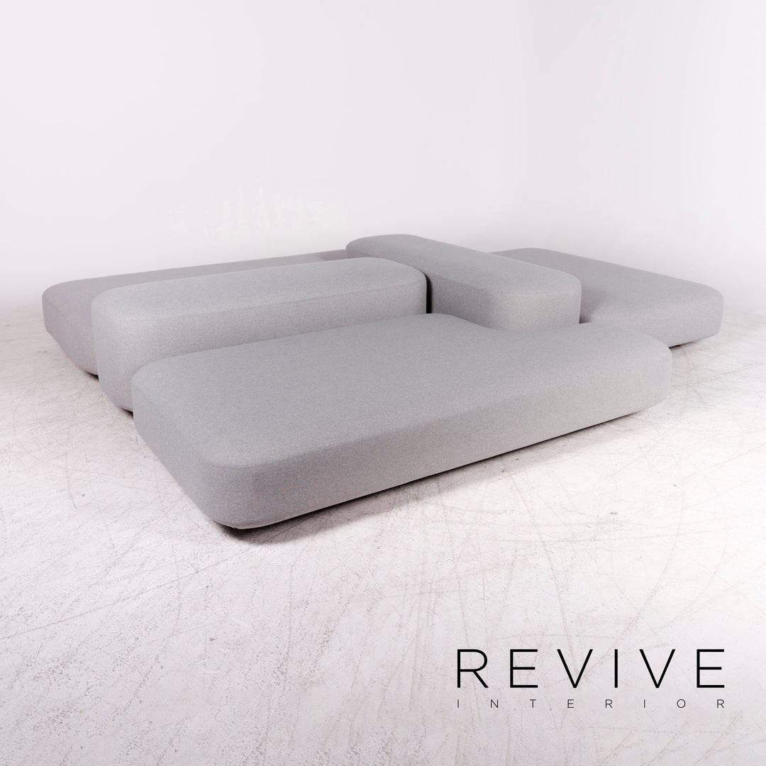 Viccarbe Common Designer Fabric Corner Sofa Gray by Naoto Fukasawa Sofa Couch Elements #8793