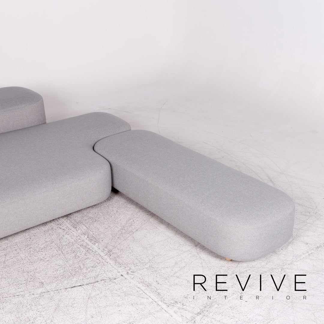 Viccarbe Common Designer Fabric Corner Sofa Gray by Naoto Fukasawa Sofa Couch Elements #8795
