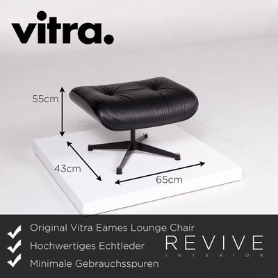 Vitra Eames Lounge Chair inkl. Hocker Leder Schwarz Ottoman Charles & Ray Eames #10387
