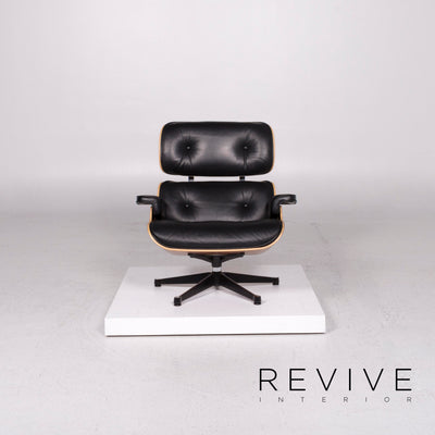 Vitra Eames Lounge Chair inkl. Hocker Ottoman Leder Sessel Schwarz Ray & Charles Eames #12121