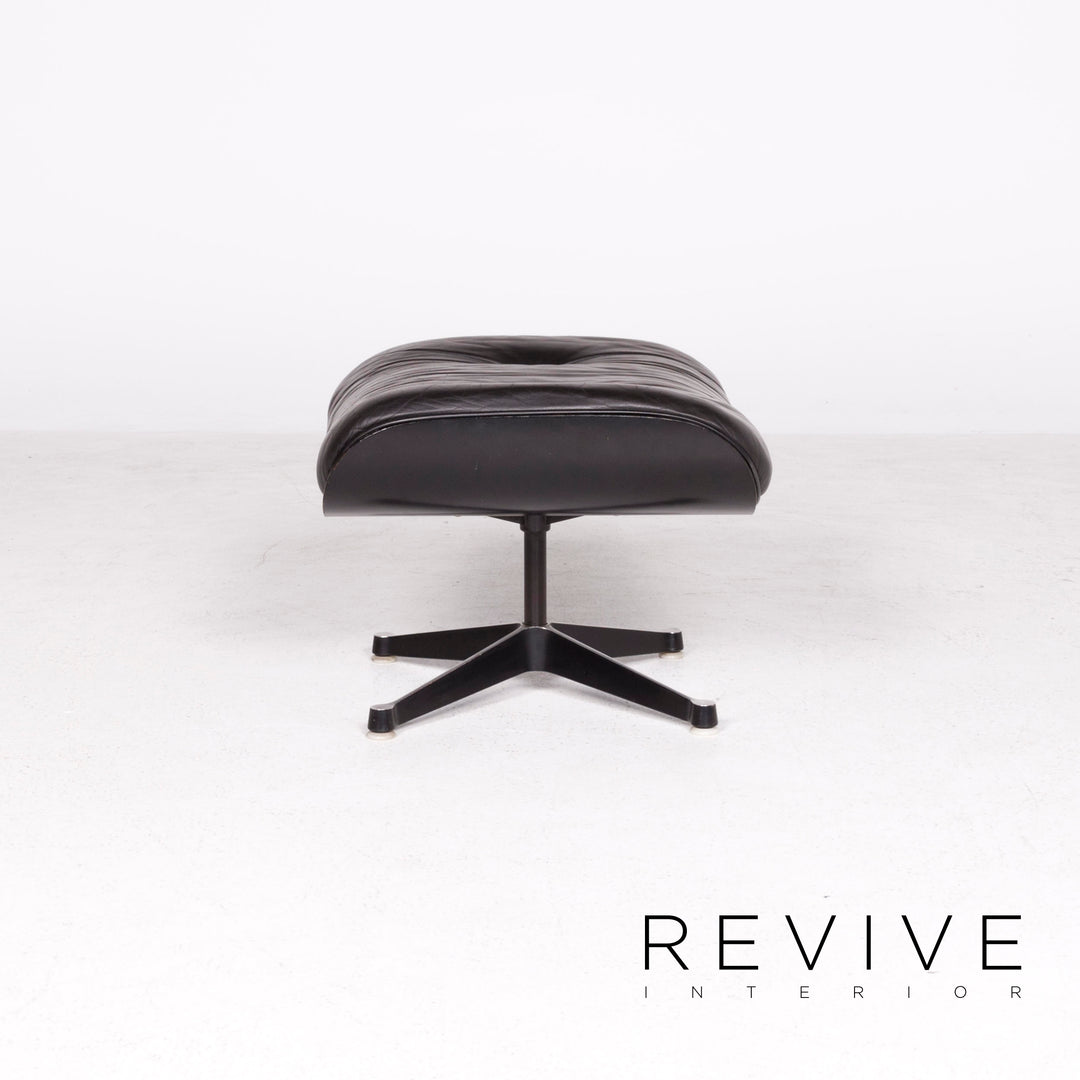 Vitra Eames Lounge Chair with Ottoman Designer Leather Armchair Black Genuine Leather Chair with Stool #7449