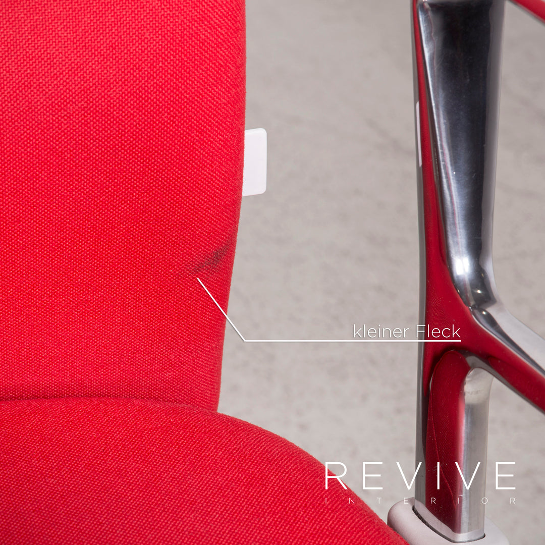 Vitra ID Soft Designer Fabric Armchair Rouge par Antonio Citterio Anneau accoudoirs Fonction #8371