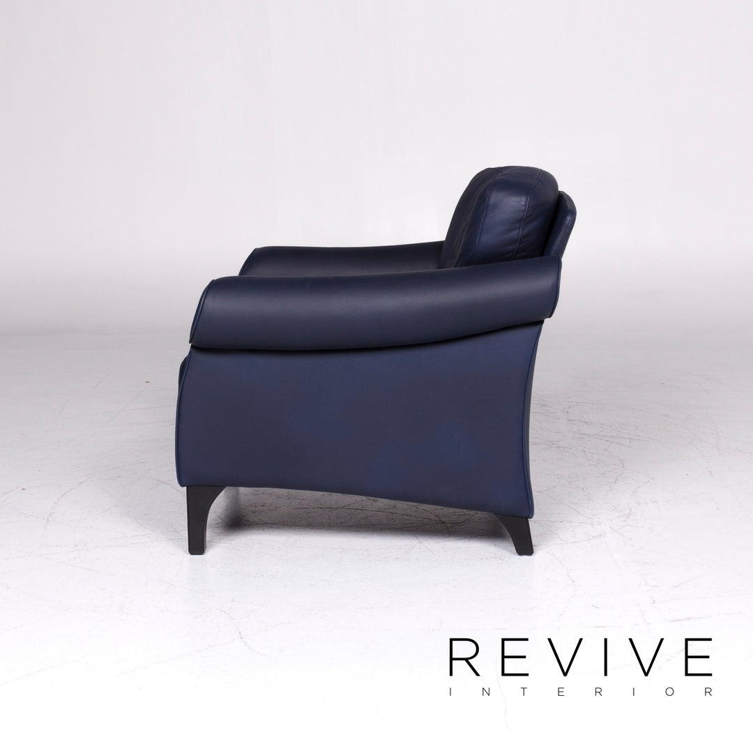 Walter Knoll Leather Armchair Blue Armchair #9227