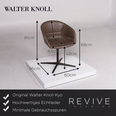 Walter Knoll Kyo Ledear Sessel Braun Stuhl #11927