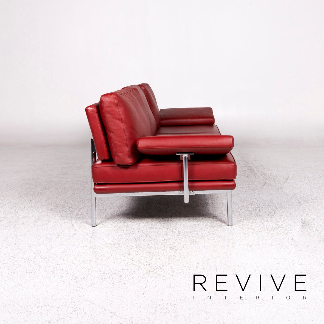 Walter Knoll Living Platform Leder Sofa Rot Dreisitzer Funktion EOOS Design #10134