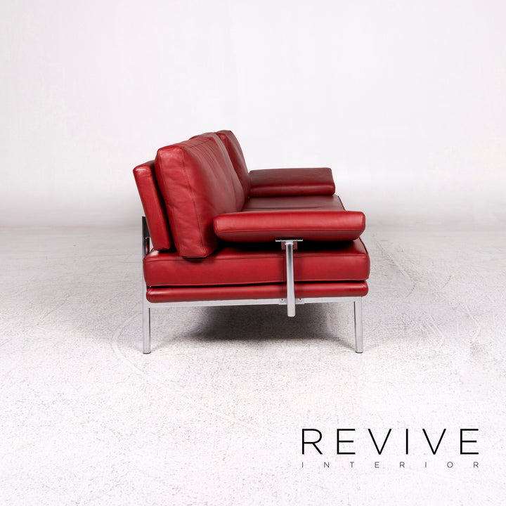 Walter Knoll Living Platform Leder Sofa Rot Dreisitzer Funktion EOOS Design #10134