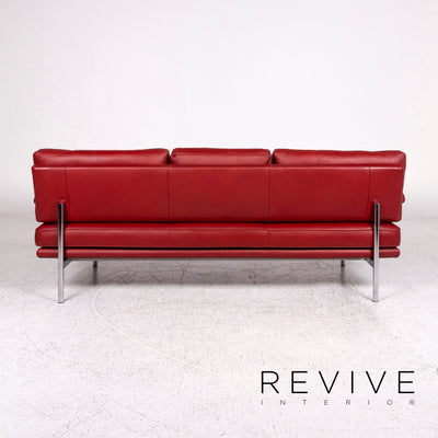 Walter Knoll Living Platform Leder Sofa Rot Dreisitzer Funktion EOOS Design #10134