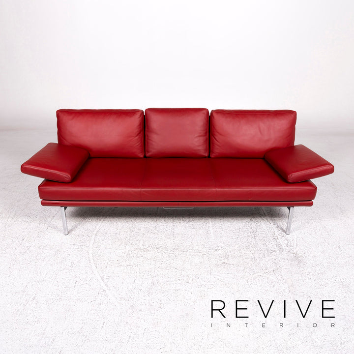 Walter Knoll Living Platform Leder Sofa Rot Dreisitzer Funktion EOOS Design #10134