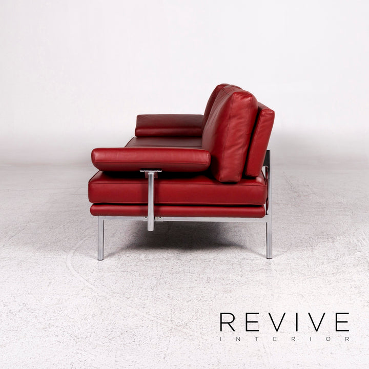 Walter Knoll Living Platform Leder Sofa Rot Dreisitzer Funktion EOOS Design #10134