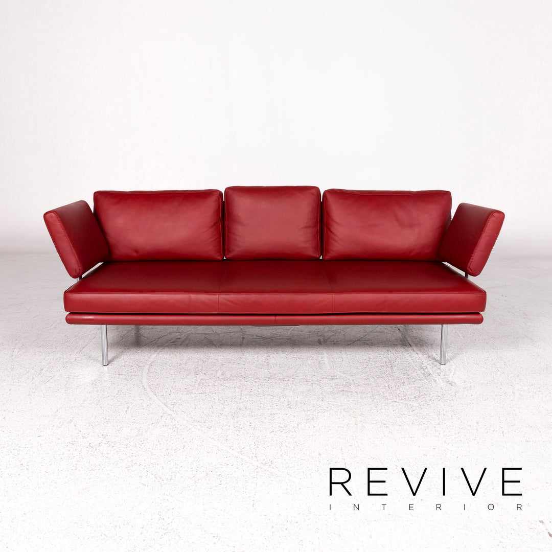 Walter Knoll Living Platform Leder Sofa Rot Dreisitzer Funktion EOOS Design #10134