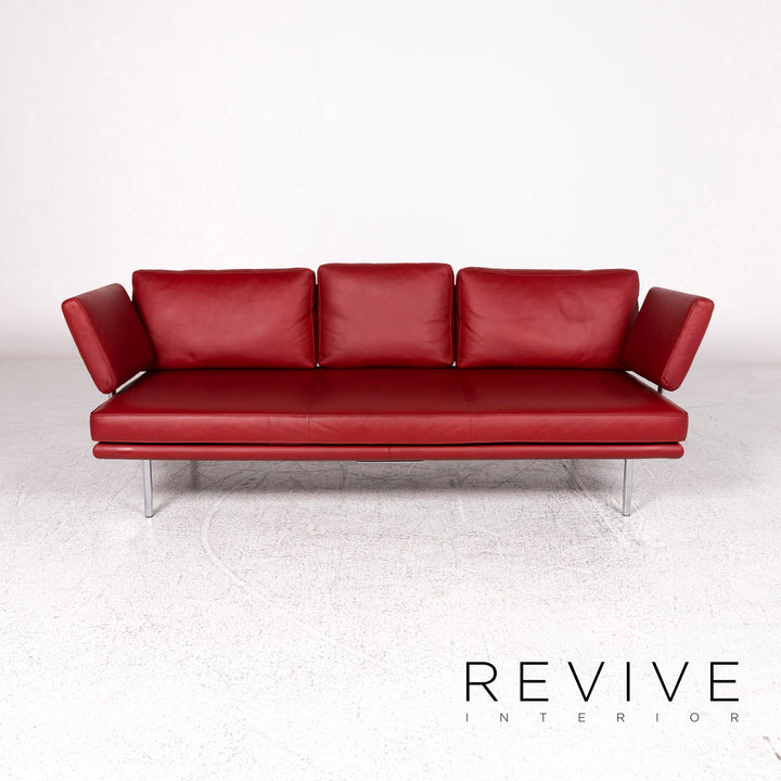Walter Knoll Living Platform Leder Sofa Rot Dreisitzer Funktion EOOS Design #10134