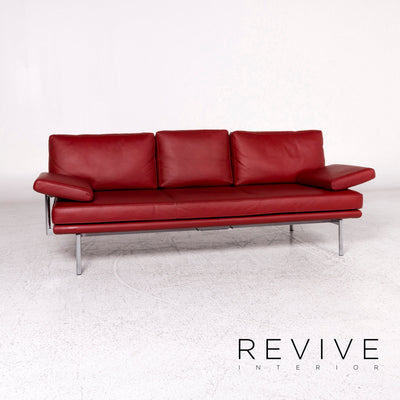 Walter Knoll Living Platform Leder Sofa Rot Dreisitzer Funktion EOOS Design #10134