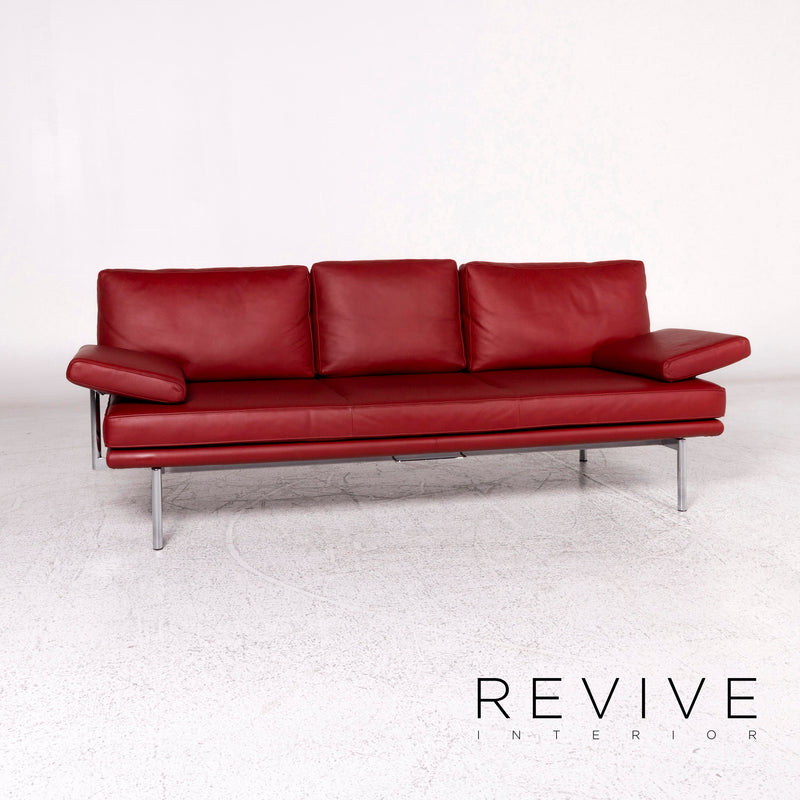 Walter Knoll Living Platform Leder Sofa Rot Dreisitzer Funktion EOOS Design 