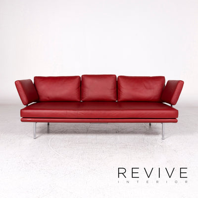 Walter Knoll Living Platform Leder Sofa Rot Dreisitzer Funktion EOOS Design #10134