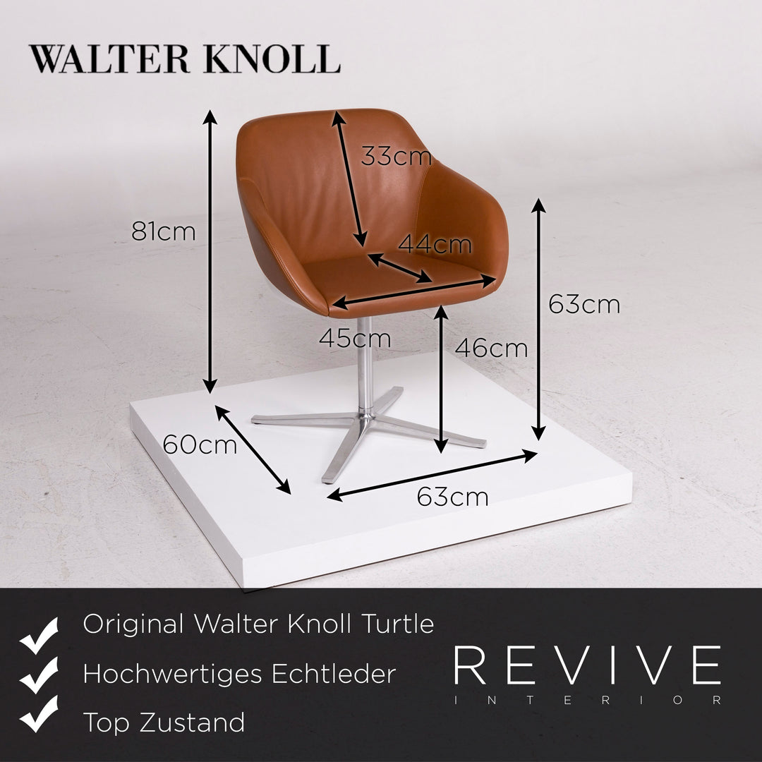 Walter Knoll Kyo Ledear Armchair Brown Chair #11927