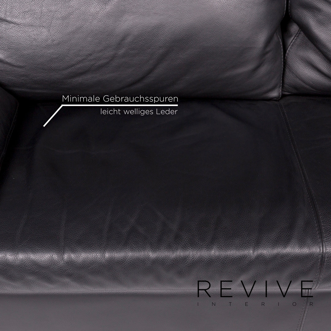 Who´s perfect LNC Sofa Schwarz Dreisitzer Couch #11209