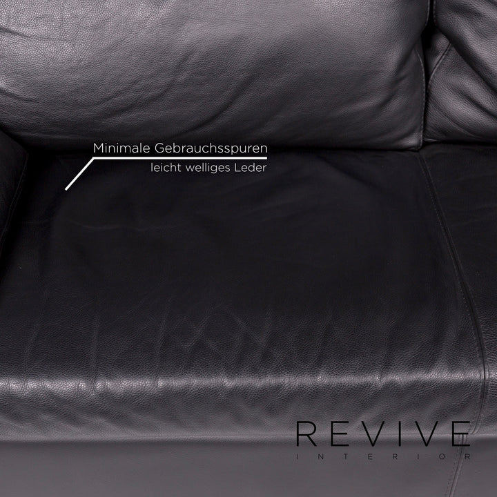 Who´s perfect LNC Sofa Schwarz Dreisitzer Couch #11209