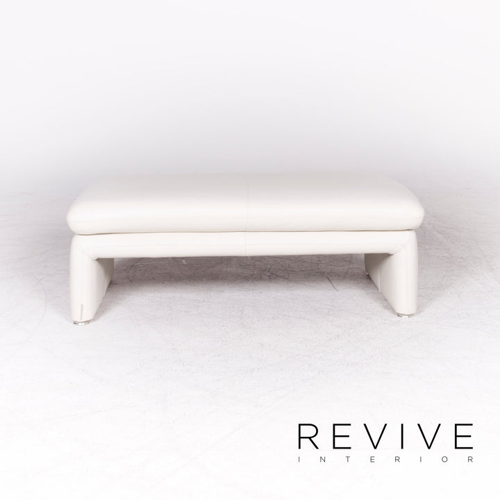 Willi Schillig Brooklyn designer leather corner sofa stool set real leather sofa couch #8831