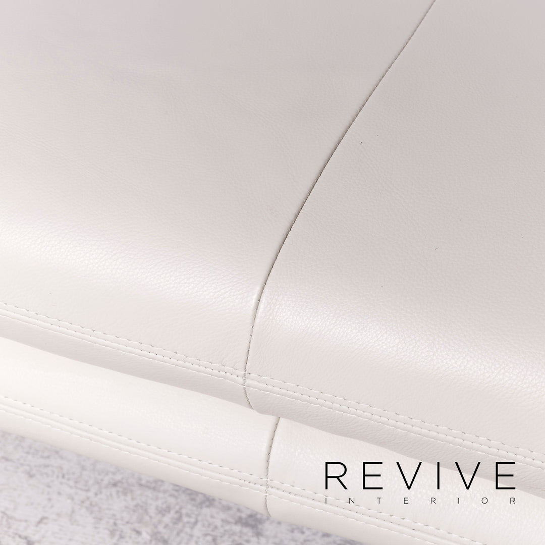 Willi Schillig Brooklyn designer leather corner sofa stool set real leather sofa couch #8831