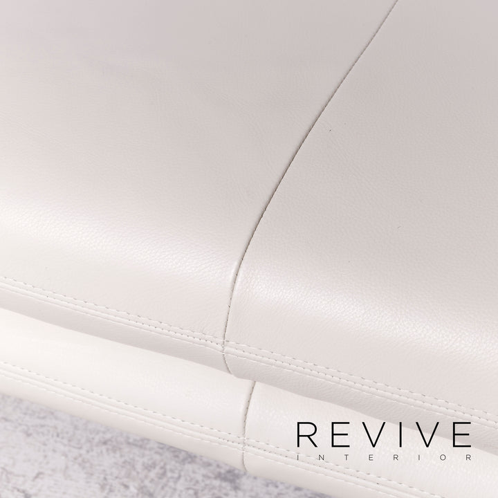 Willi Schillig Brooklyn designer leather corner sofa stool set real leather sofa couch #8831