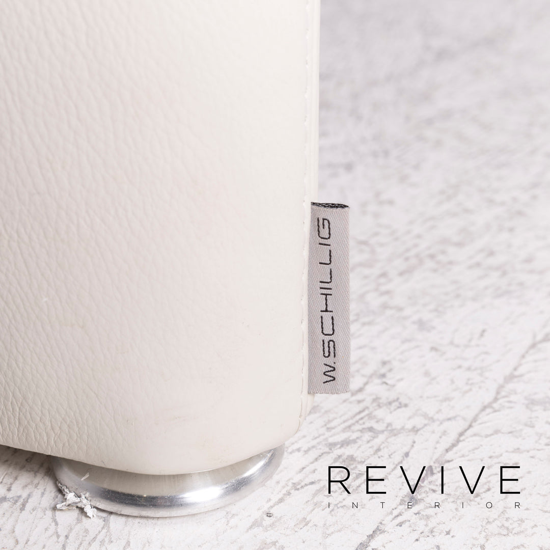 Willi Schillig Brooklyn designer leather corner sofa stool set real leather sofa couch #8831