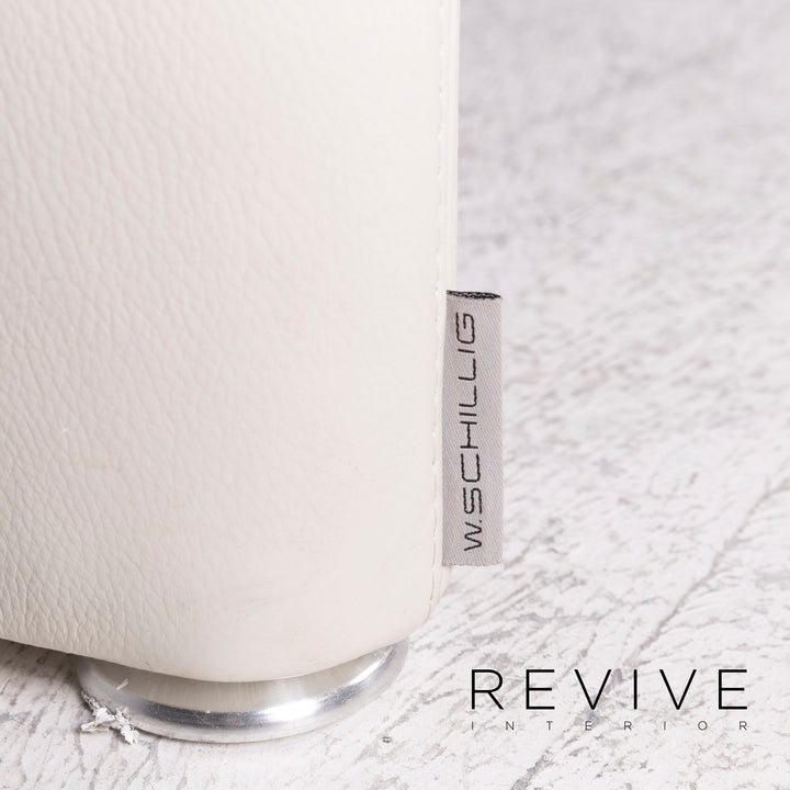 Willi Schillig Brooklyn designer leather corner sofa stool set real leather sofa couch #8831