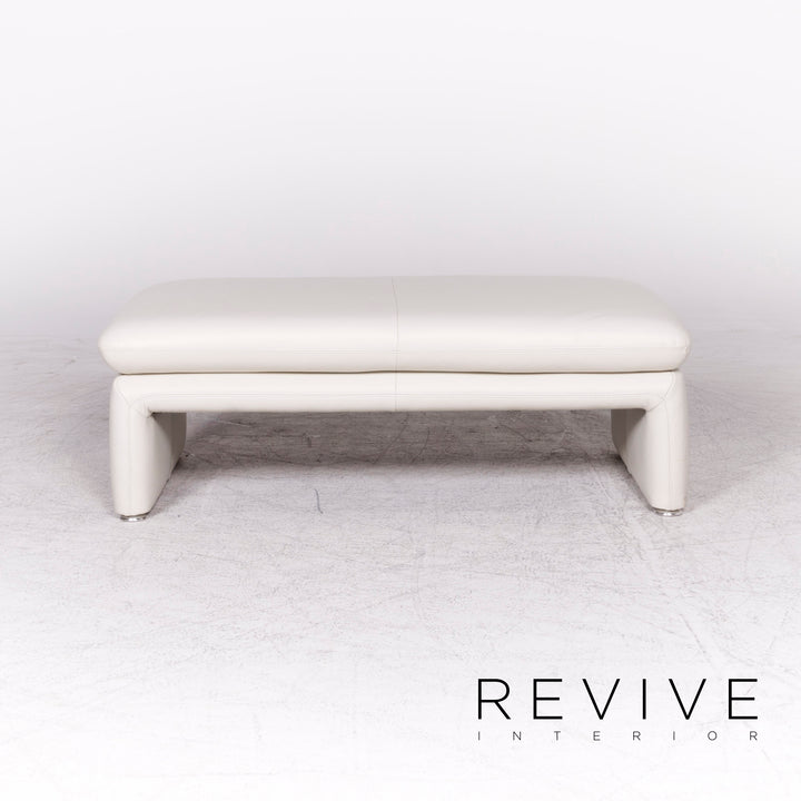 Willi Schillig Brooklyn designer leather corner sofa stool set real leather sofa couch #8831