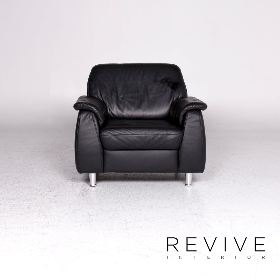 Willi Schillig Leather Armchair Black #9207