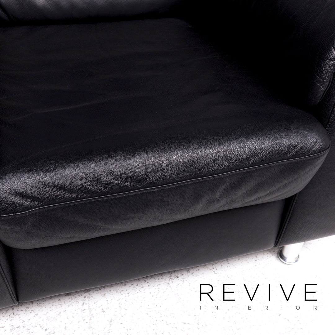 Willi Schillig Leather Armchair Black #9207