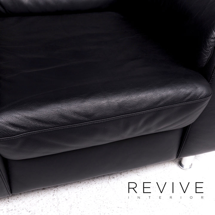 Willi Schillig Leather Armchair Black #9207