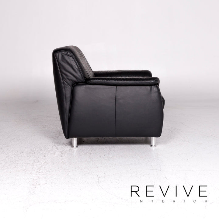 Willi Schillig Leather Armchair Black #9207