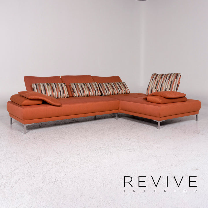 Willi Schillig fabric sofa set orange corner sofa stool #10135