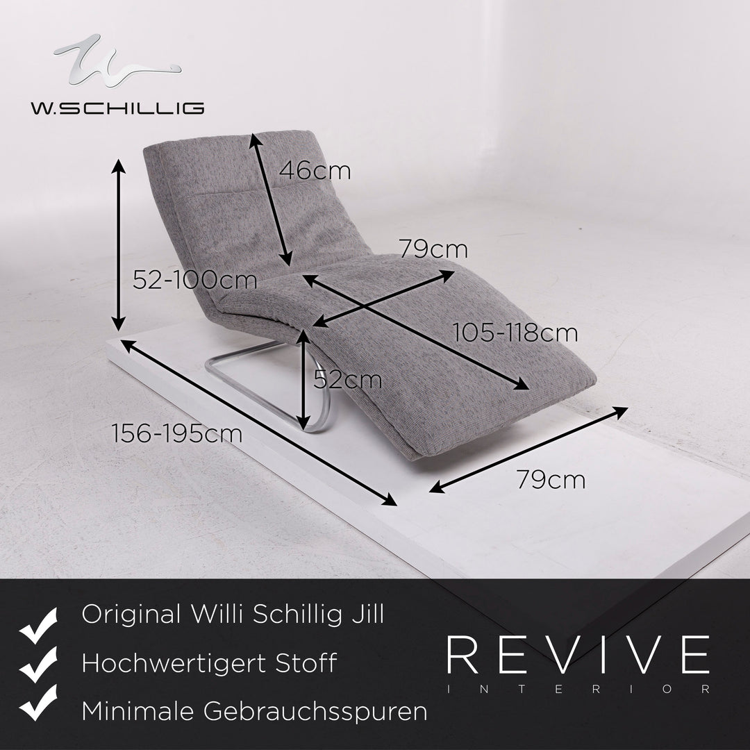 Willi Schillig Jill fabric lounger gray function relaxation function #12064