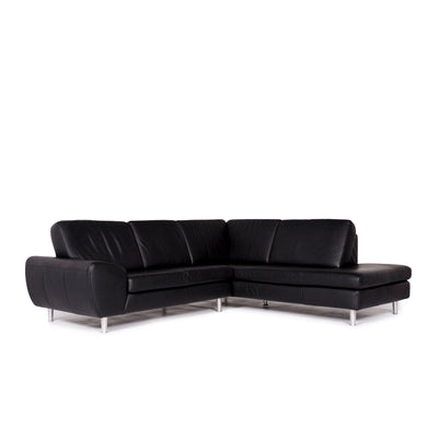 Willi Schillig Leder Ecksofa Schwarz Sofa Couch #10690