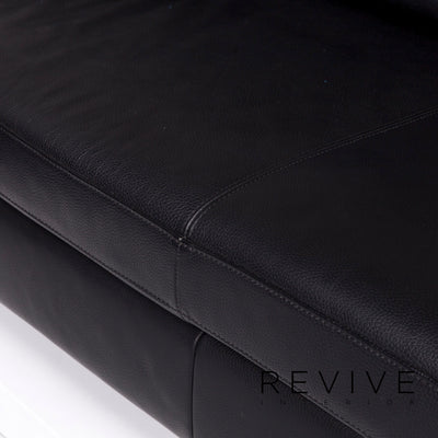 Willi Schillig Leder Ecksofa Schwarz Sofa Couch #10690
