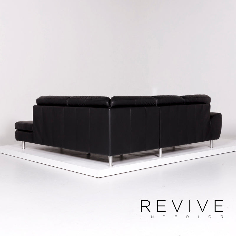 Willi Schillig Leder Ecksofa Schwarz Sofa Couch 
