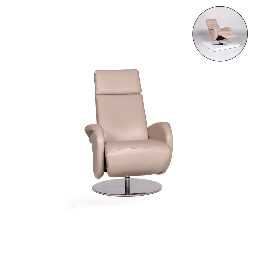 Willi Schillig leather armchair cream relax function #10671