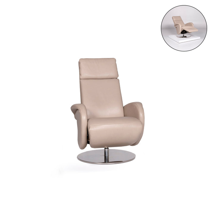 Willi Schillig leather armchair cream relax function #10671