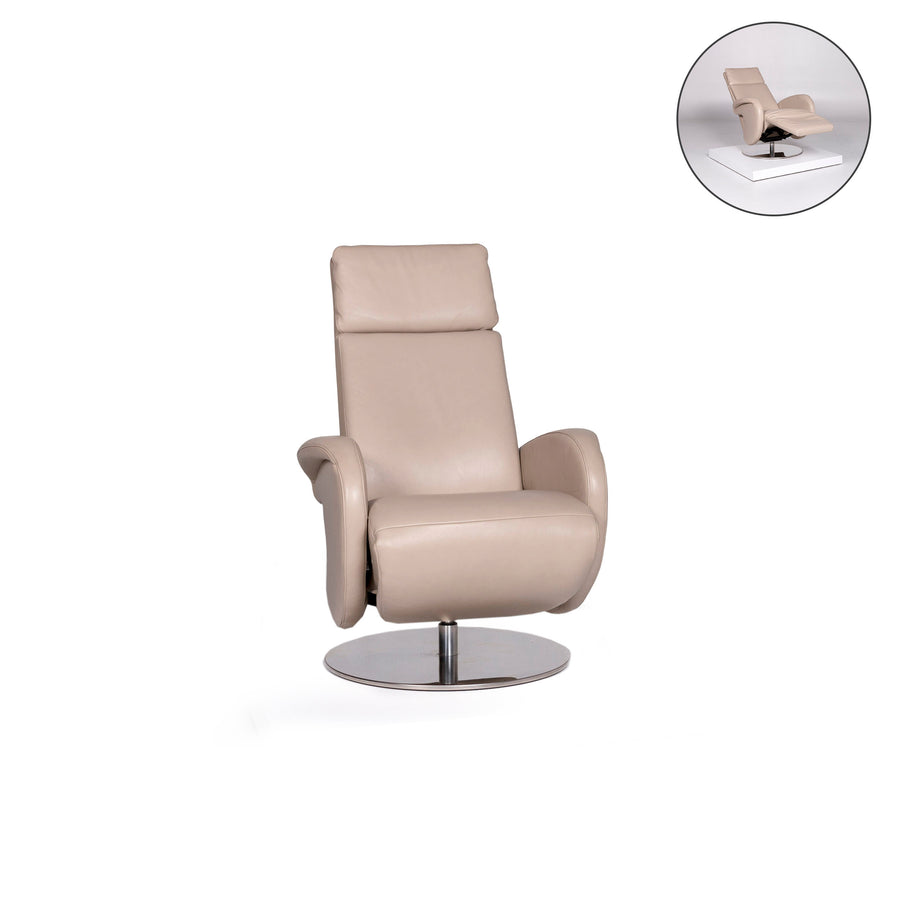 Willi Schillig leather armchair cream relax function #10671
