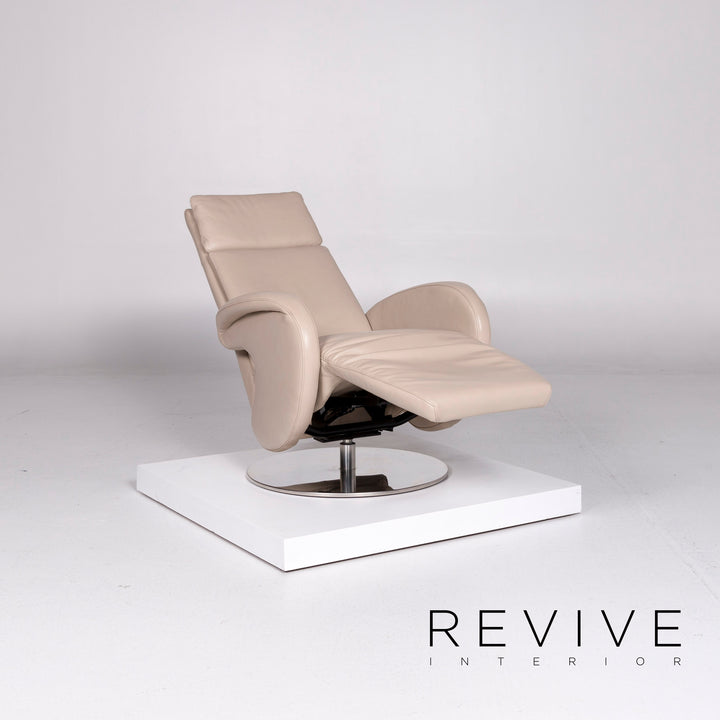Willi Schillig leather armchair cream relax function #10671