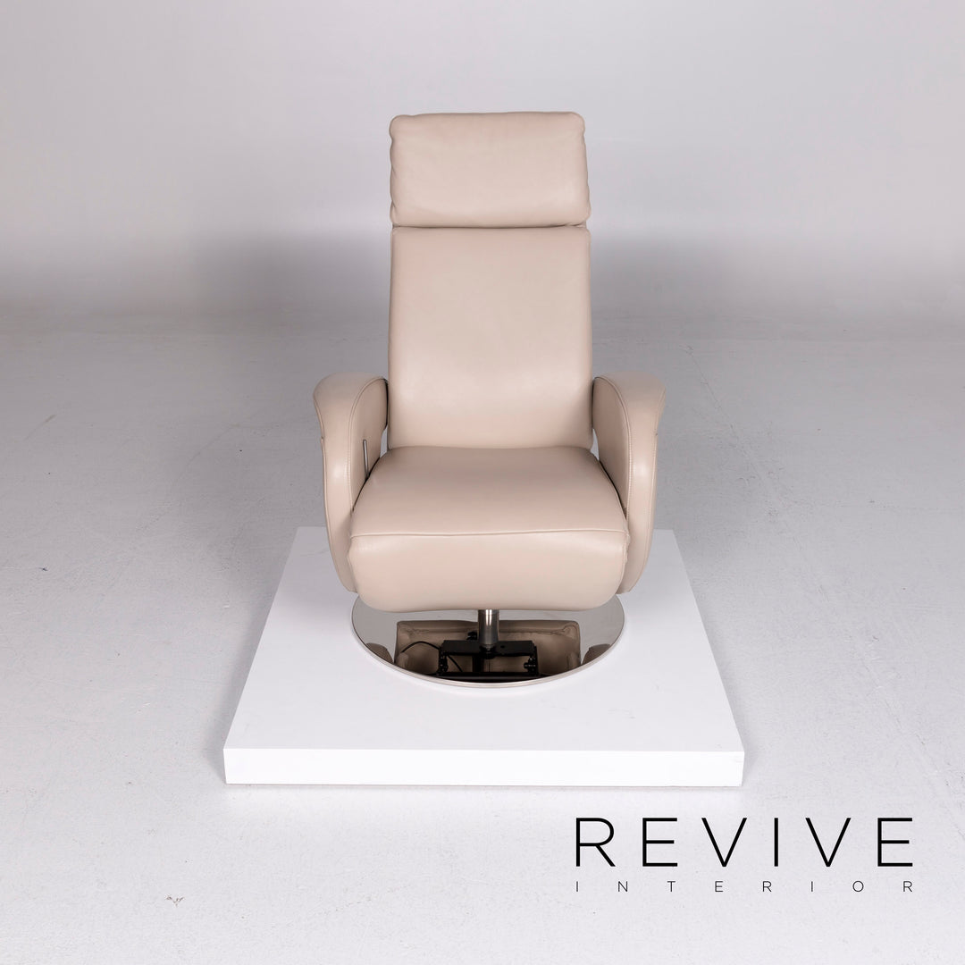 Willi Schillig leather armchair cream relax function #10671
